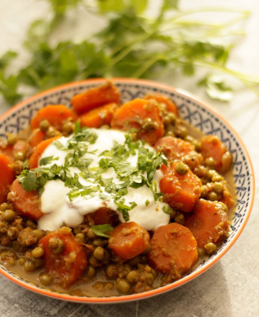 Spiced up Carrot and Peas curry Chetna Makan