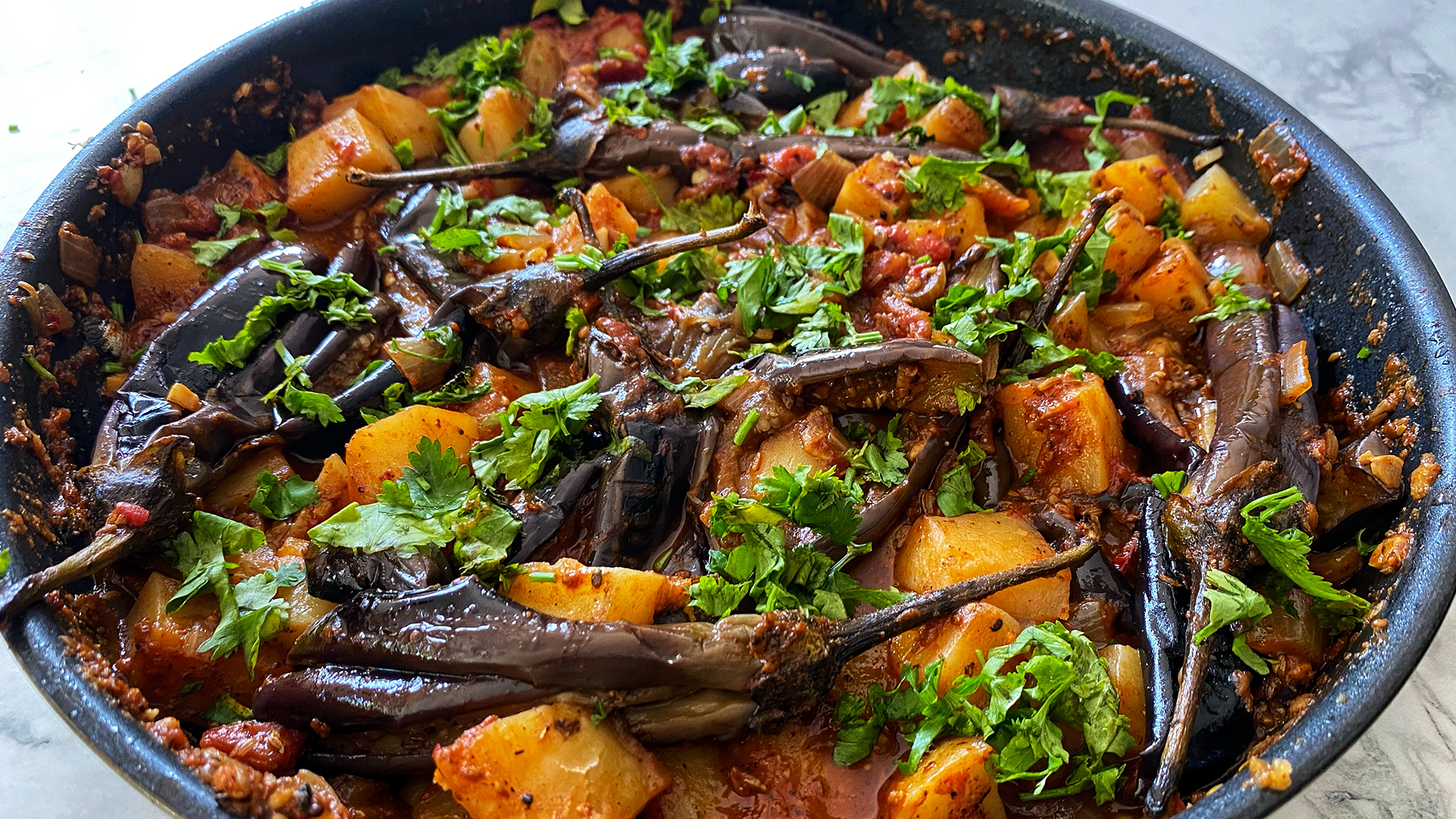Chetna's Pickle-spiced-aubergine-curry